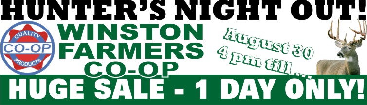 907 WINSTON FARMERS CO OP HUNTER'S NIGHT OUT